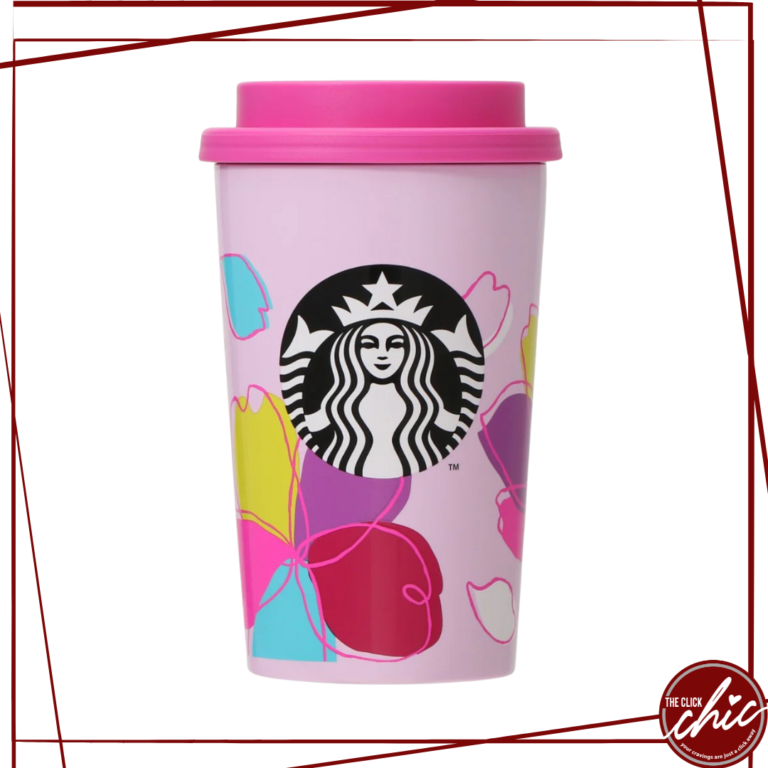 Pre-order: Stainless Steel TOGO Cup Tumbler Colourful Petal 355ml