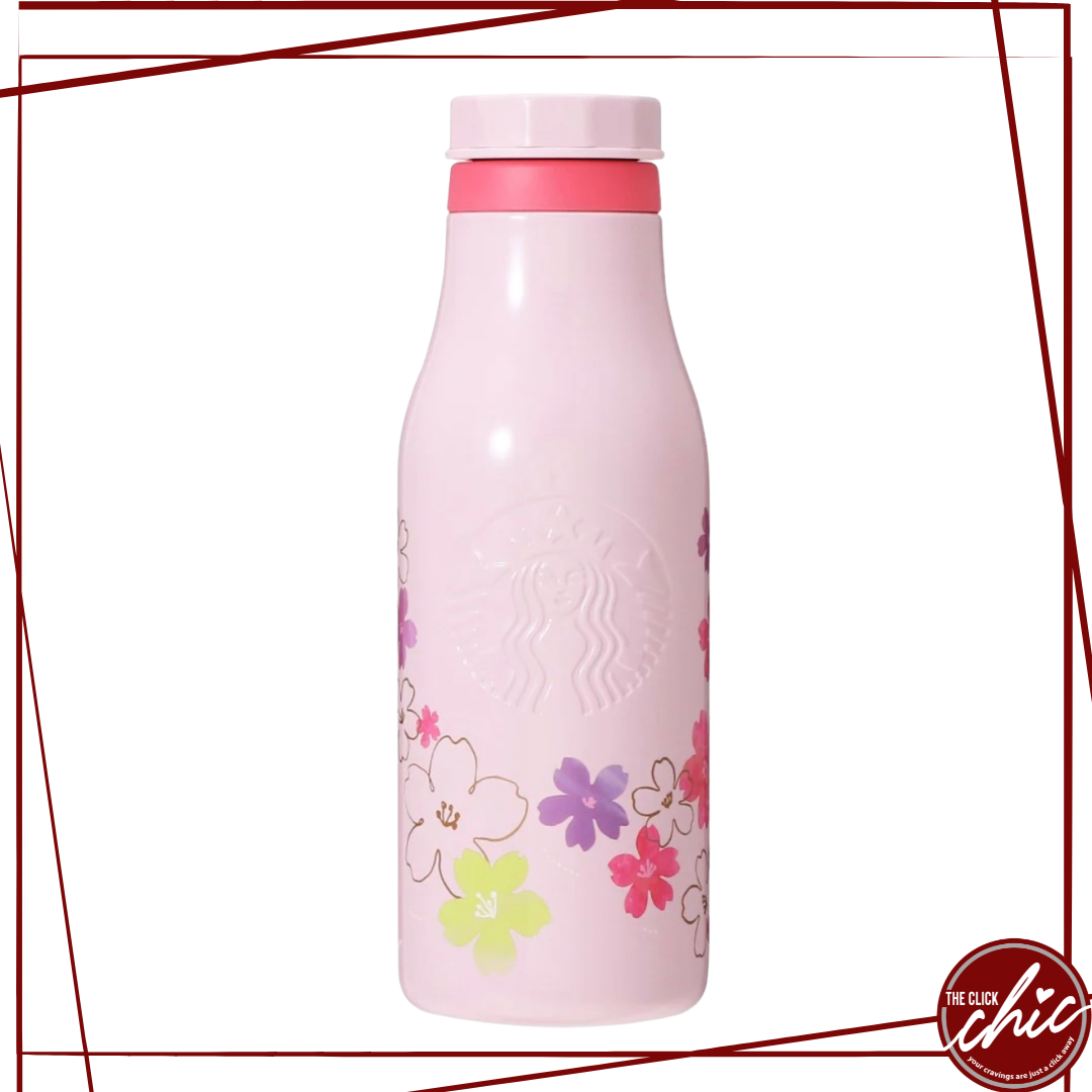 Pre-order: Stainless Steel Logo Bottle Baby Pink 473ml