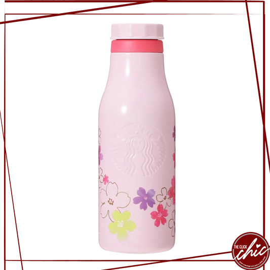 Pre-order: Stainless Steel Logo Bottle Baby Pink 473ml