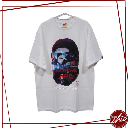 City APE Head | A Bathing Ape | Red Print White Body