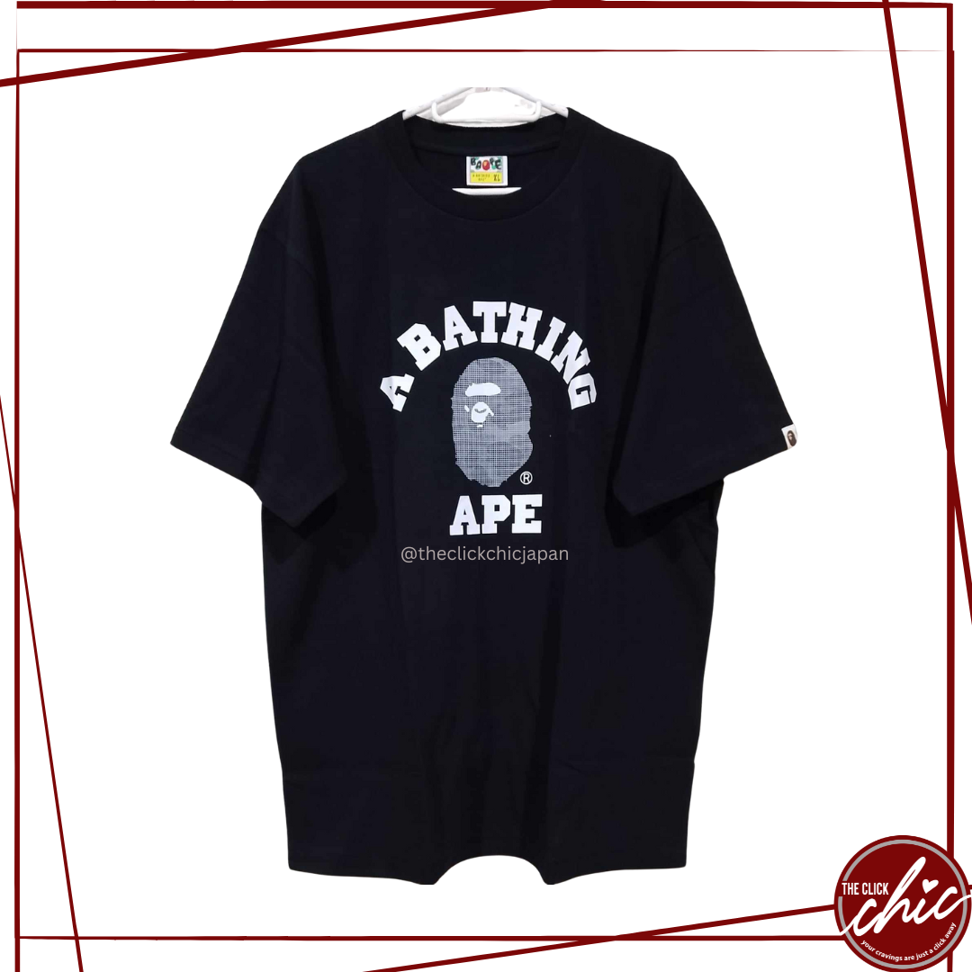 APE Graphic Head | A Bathing Ape | White Print Black Body