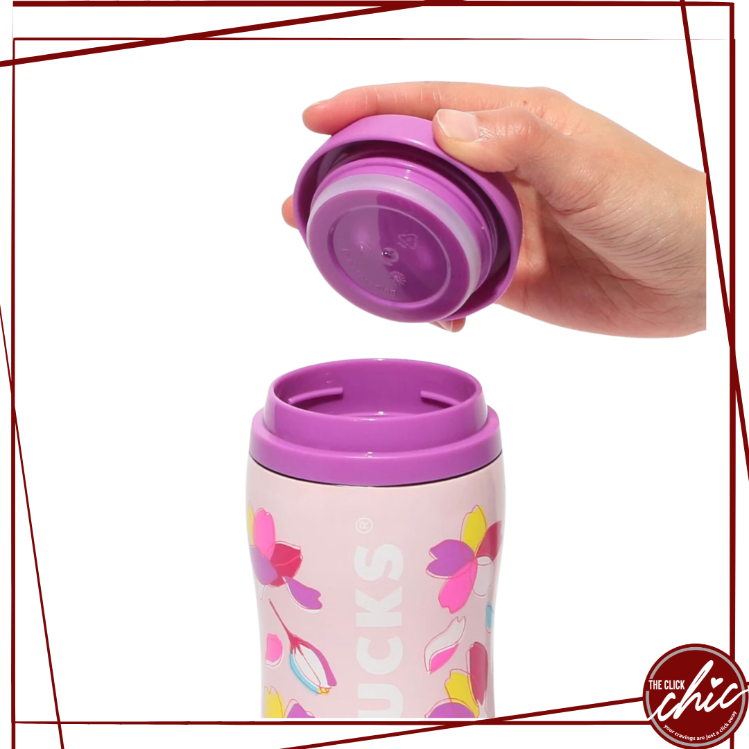 Pre-order: Carved  Stainless Steel Bottle Colorful Petal 355ml