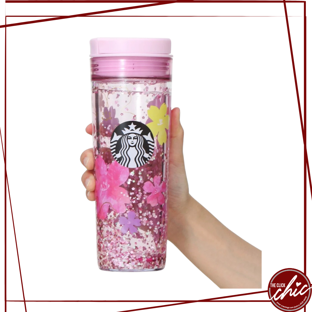 Pre-order: Water Tumbler Pink Glitter 473ml