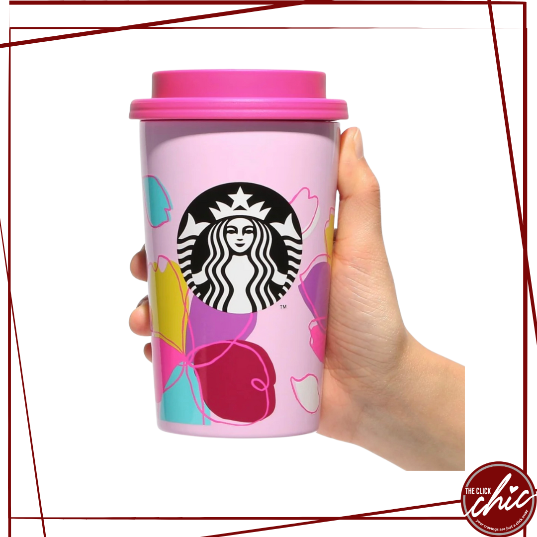 Pre-order: Stainless Steel TOGO Cup Tumbler Colourful Petal 355ml