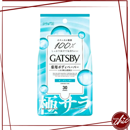 Gatsby Cooling Wipes Soap 30 Sheets