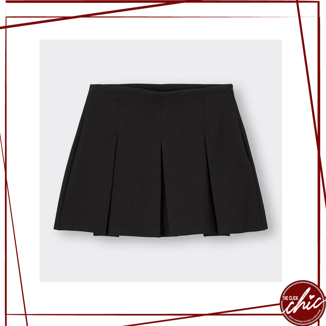 Low Waist Pleated Mini Skirt