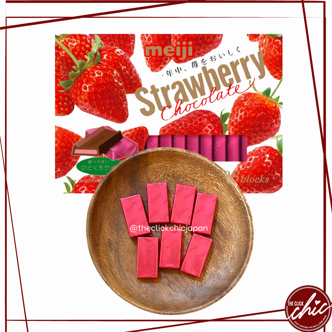 Meiji Strawberry Chocolate Blocks