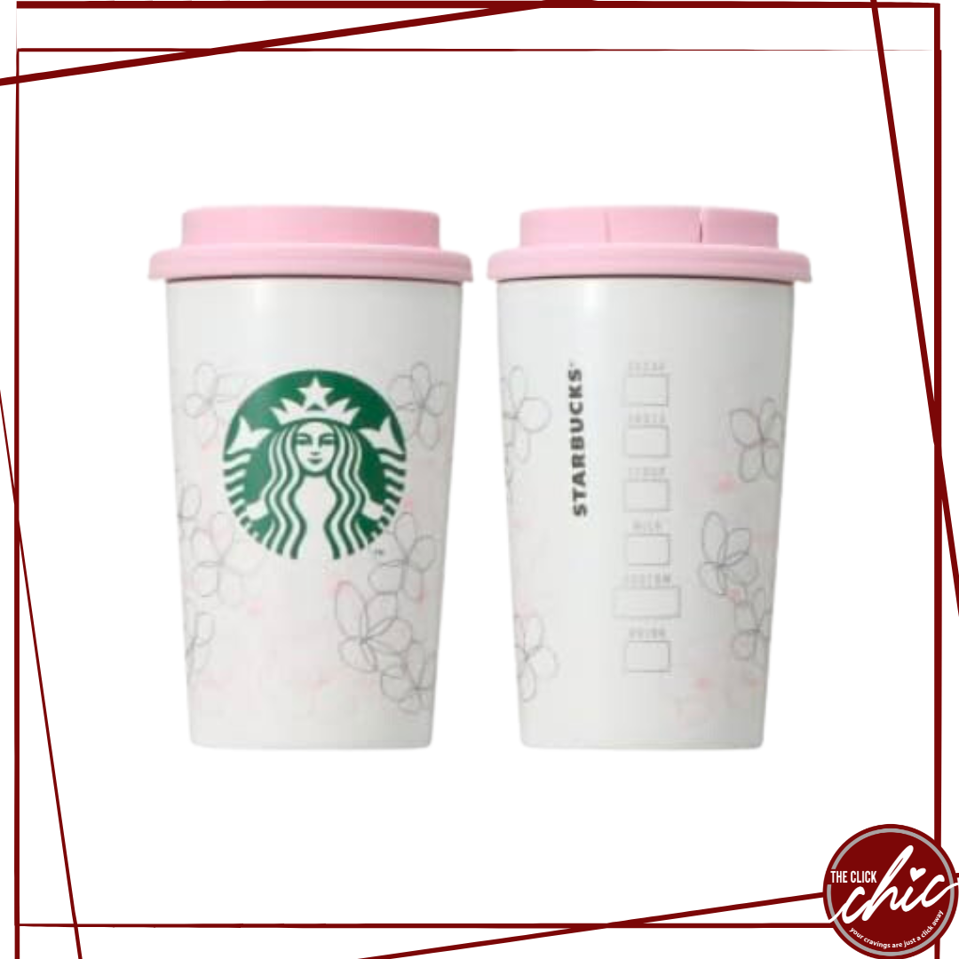 Starbucks Japan Sakura 2022 Stainless To-go Cup Tumbler Line Art 355ml