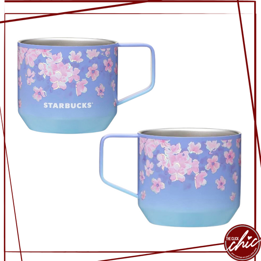 Starbucks Japan Sakura 2023 Stainless Steel Mug Blue 430ml